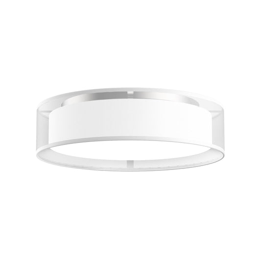 Dalton LED Flush Mount in White Organza Finish | Kuzco Lighting
