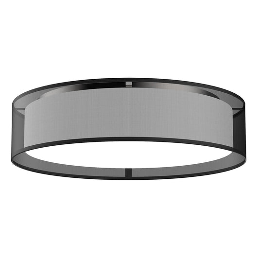 Dalton LED Flush Mount in Black Organza Finish | Kuzco Lighting