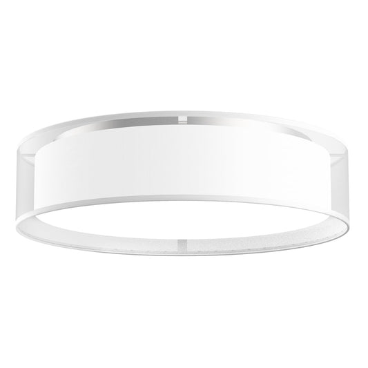 Dalton LED Flush Mount in White Organza Finish | Kuzco Lighting