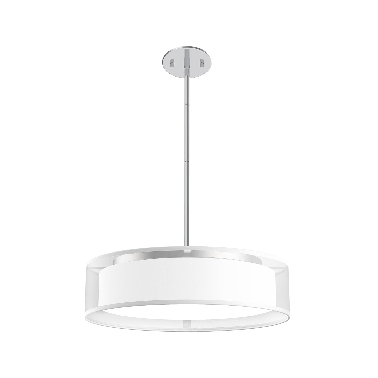 Dalton LED Pendant in White Organza Finish | Kuzco Lighting