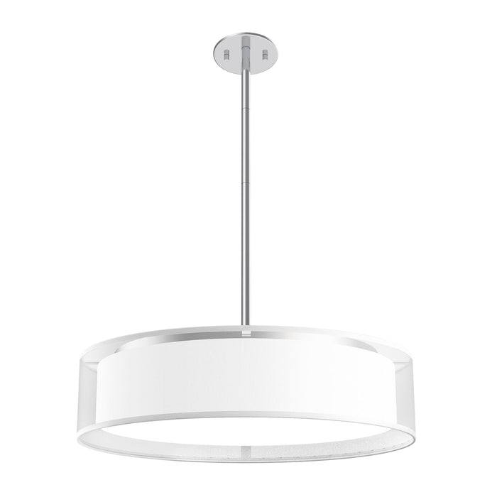 Dalton LED Pendant in White Organza Finish | Kuzco Lighting