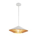 Daphne 15-in White/Brown Cotton Rope 1 Light Pendant by Alora Lighting | PD633215WHBR | Alora Lighting