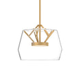 Load image into Gallery viewer, Deco LED Pendant in Clear/Brushed Gold Finish | Kuzco Lighting
