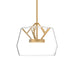 Deco LED Pendant in Clear/Brushed Gold Finish | Kuzco Lighting