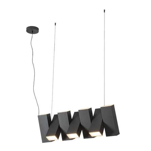 Domino LED Linear Pendant in Black Finish | Kuzco Lighting