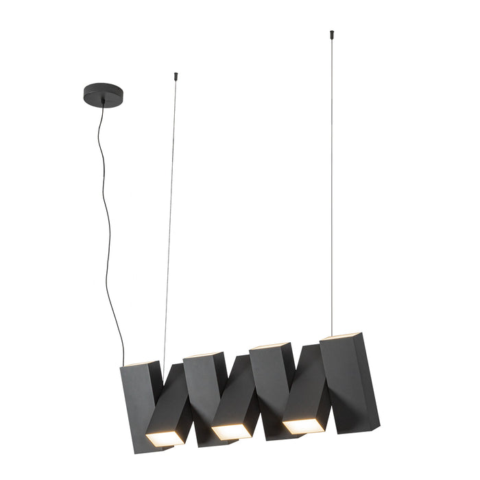 Domino LED Linear Pendant in Black Finish | Kuzco Lighting