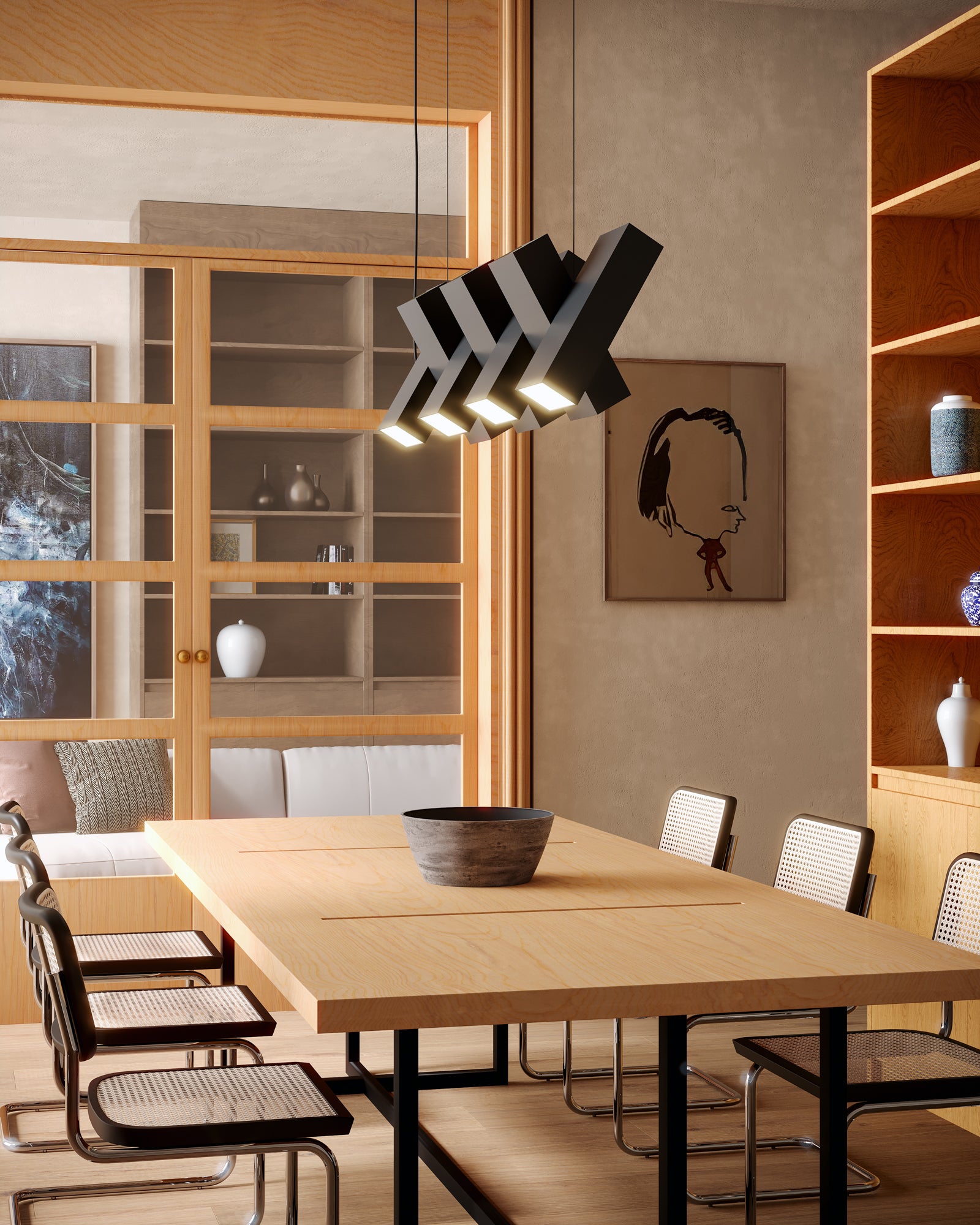 Domino LED Linear Pendant
