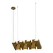 Domino LED Linear Pendant in Vintage Brass Finish | Kuzco Lighting