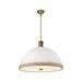 Doral 24-in Matte White/Vintage Brass 3 Lights Pendant by Alora Lighting | PD331024MWVB | Alora Lighting