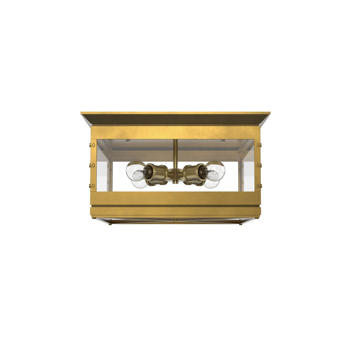 Douglas Vintage Brass 4 Lights Flush Mount by Alora Lighting | FM351004VB | Alora Lighting