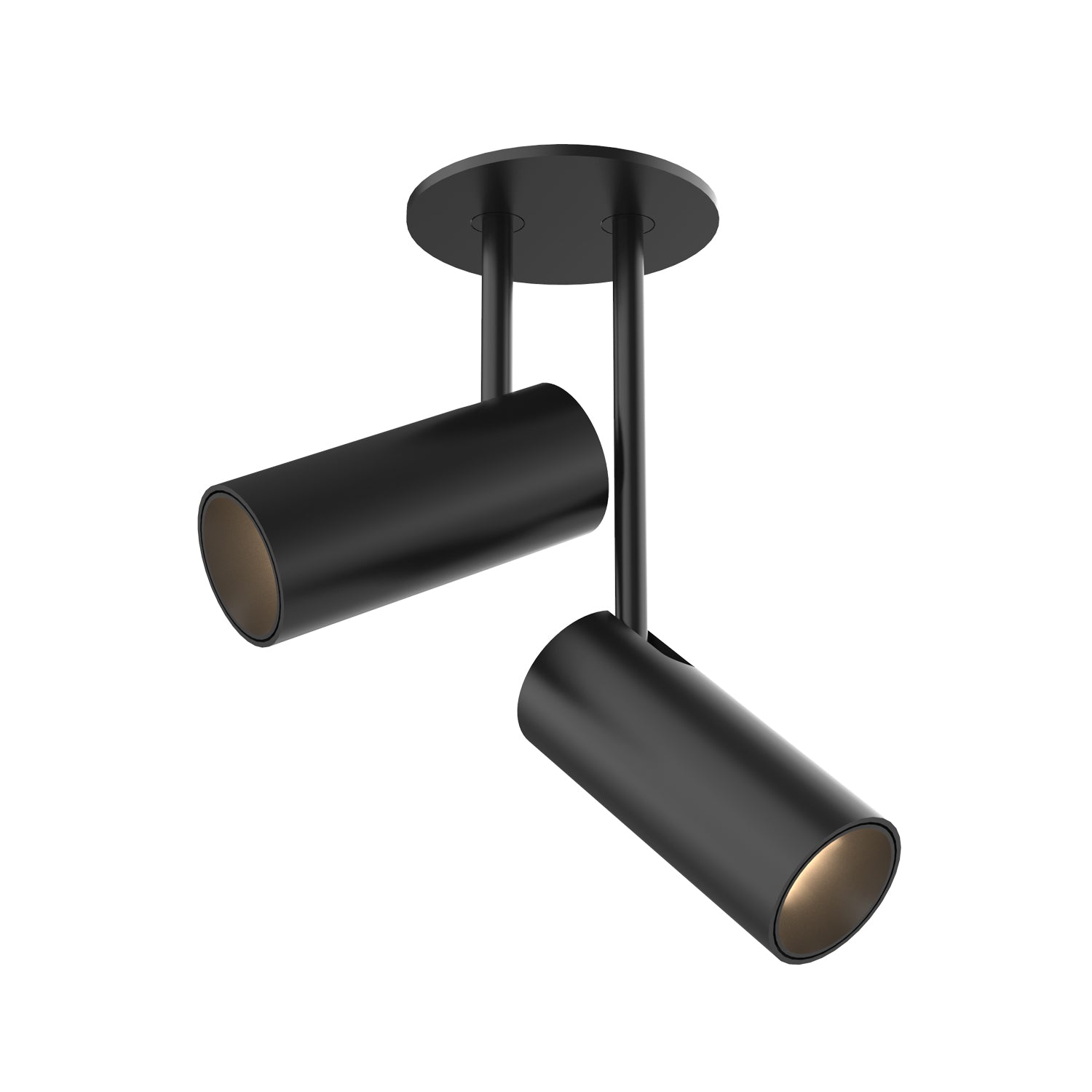 Downey LED Semi Flush Mount in Black Finish | Kuzco Lighting