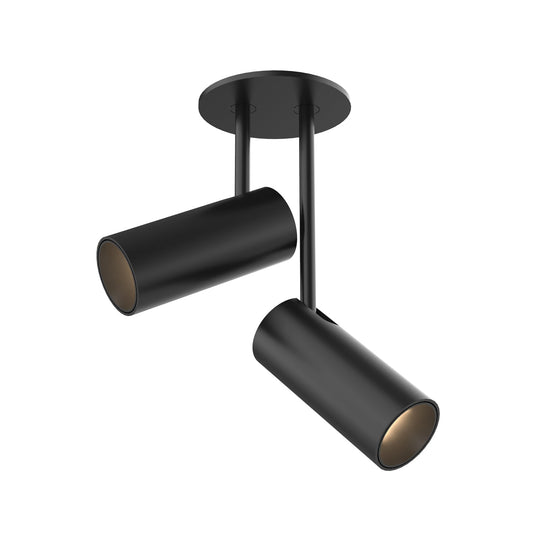 Downey LED Semi Flush Mount in Black Finish | Kuzco Lighting