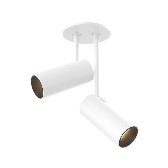 Downey LED Semi Flush Mount in White Finish | Kuzco Lighting