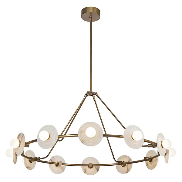 Dahlia LED Chandelier Brass