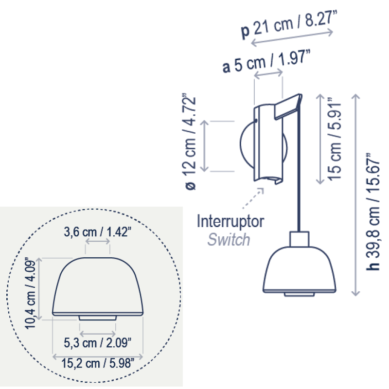 Drep A/01 Hanging Wall Sconce
