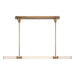 Edwin 48-in Vintage Brass/Frosted Ribbed Glass LED Linear Pendant by Alora Lighting | LP348148VBFR-UNV | Alora Lighting