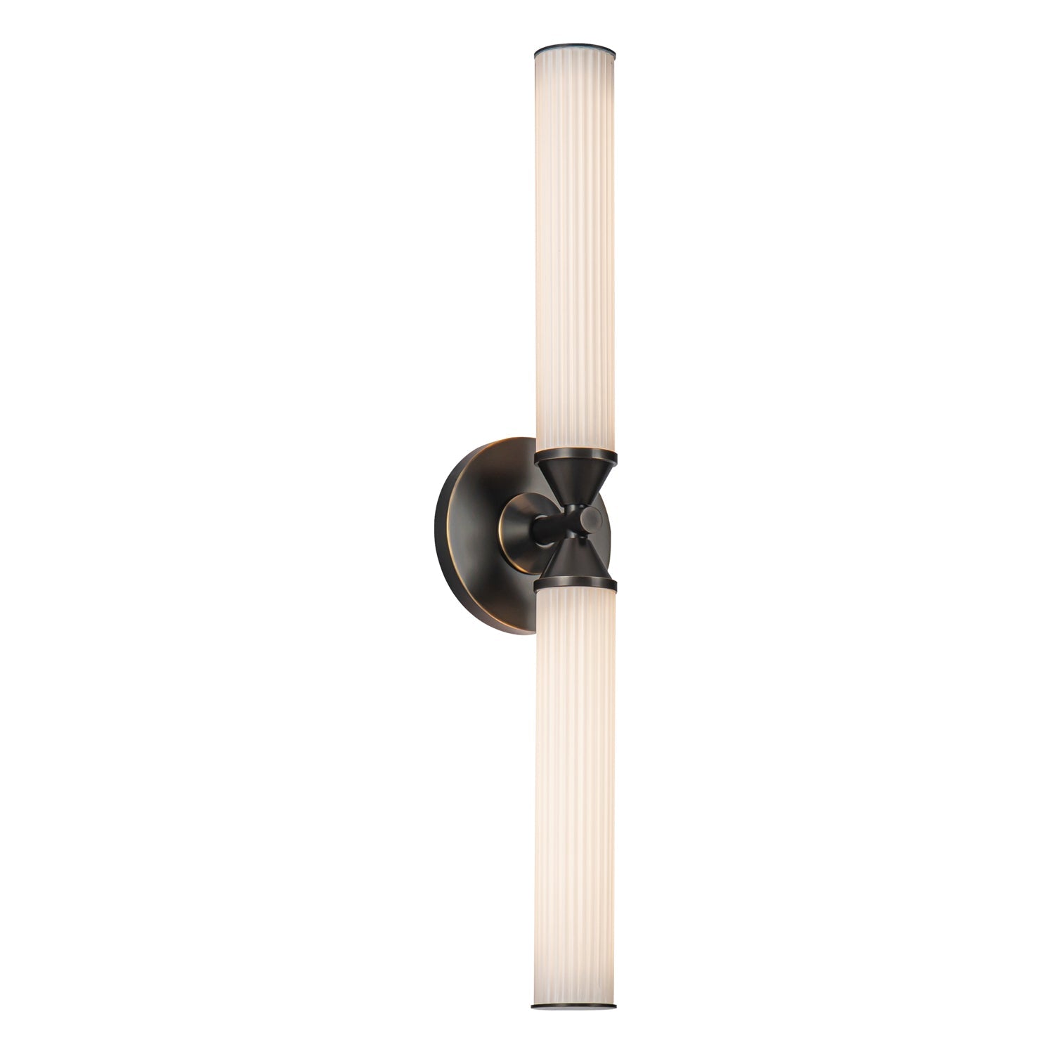 Edwin 22-in Urban Bronze/Frosted Ribbed Glass LED Wall/Vanity by Alora Lighting | WV348222UBFR | Alora Lighting