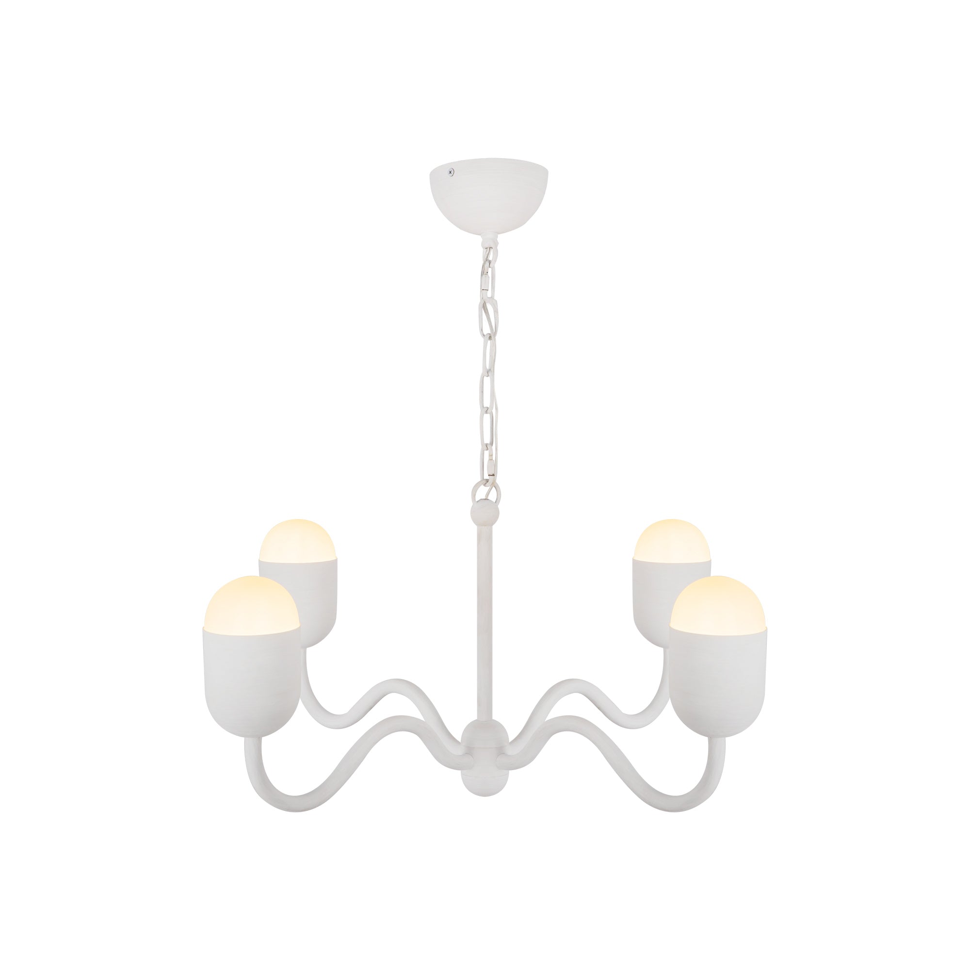 Effie 27-in Antique White/Opal Glass Socket Chandelier by Alora Lighting | CH558427AWOP | Alora Lighting