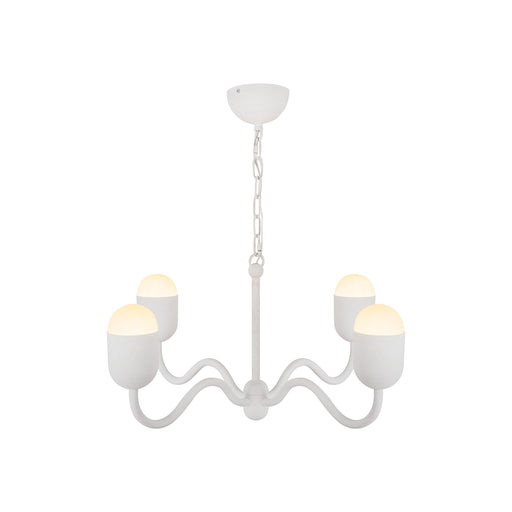 Effie 27-in Antique White/Opal Glass Socket Chandelier by Alora Lighting | CH558427AWOP | Alora Lighting