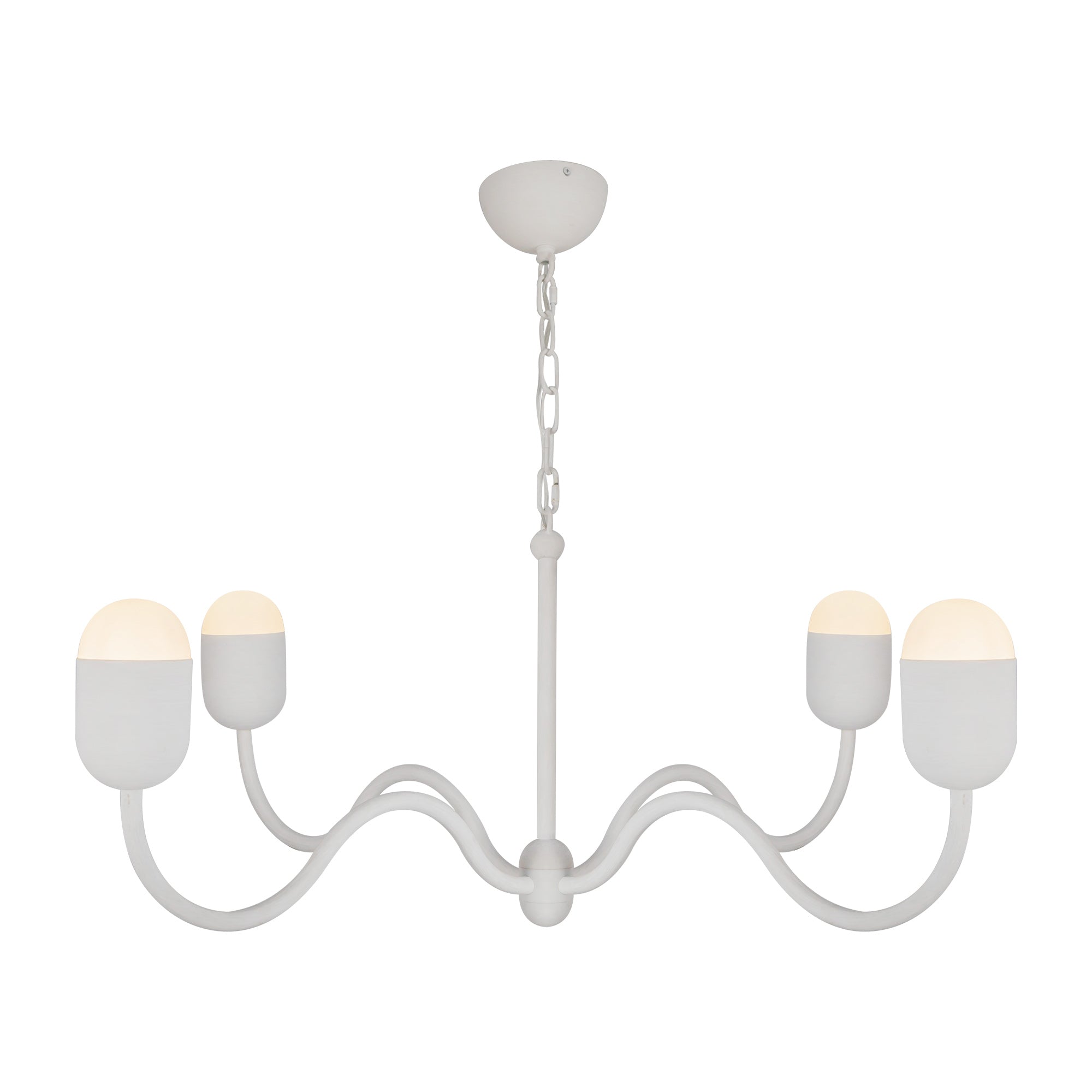 Effie 39-in Antique White/Opal Glass Socket Chandelier by Alora Lighting | CH558439AWOP | Alora Lighting