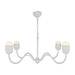 Effie 39-in Antique White/Opal Glass Socket Chandelier by Alora Lighting | CH558439AWOP | Alora Lighting