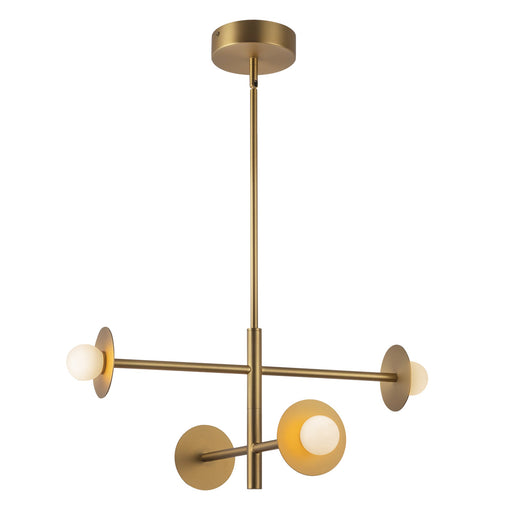 Elixir LED Chandelier in Brushed Gold Finish | Kuzco Lighting