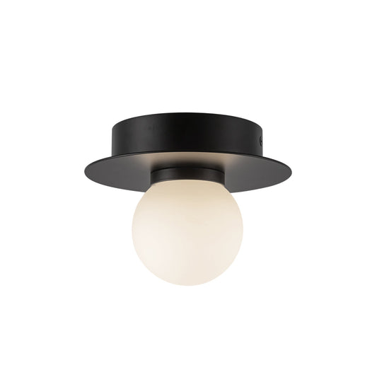 Elixir LED Flush Mount in Black Finish | Kuzco Lighting