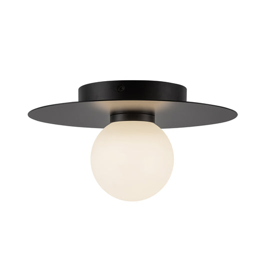 Elixir LED Flush Mount in Black Finish | Kuzco Lighting