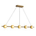 Elixir LED Linear Pendant in Brushed Gold Finish | Kuzco Lighting