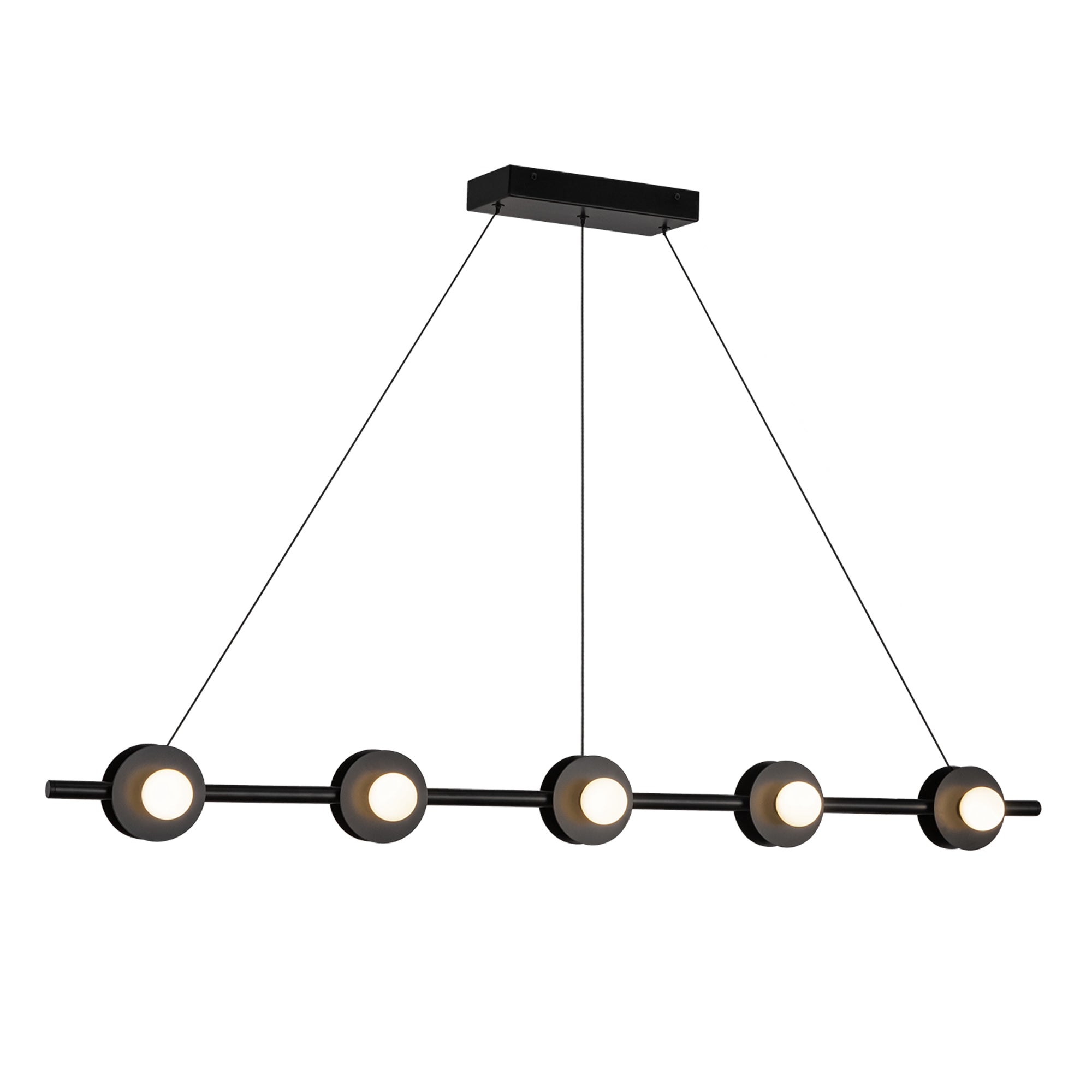 Elixir LED Linear Pendant in Black Finish | Kuzco Lighting