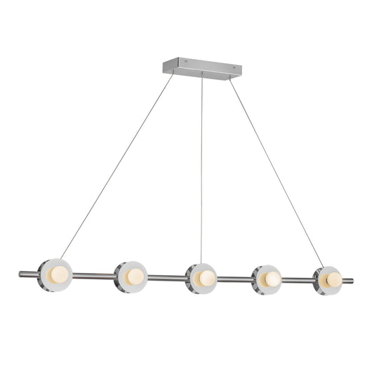Elixir LED Linear Pendant in Chrome Finish | Kuzco Lighting