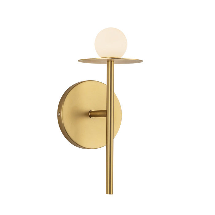 Elixir LED Wall Sconce in Brushed Gold Finish | Kuzco Lighting