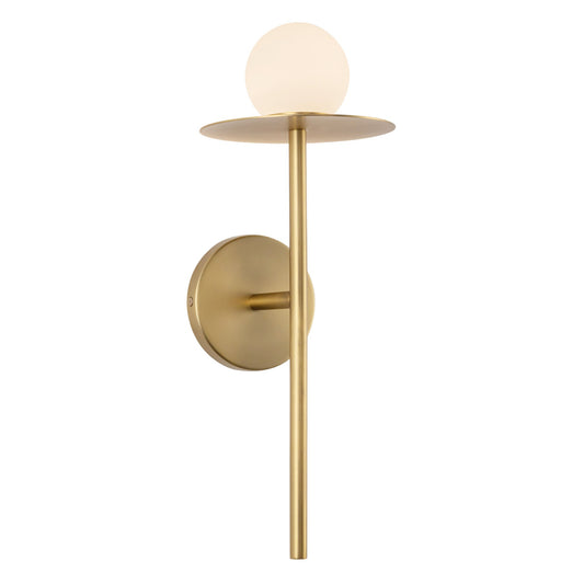 Elixir LED Wall Sconce in Brushed Gold Finish | Kuzco Lighting