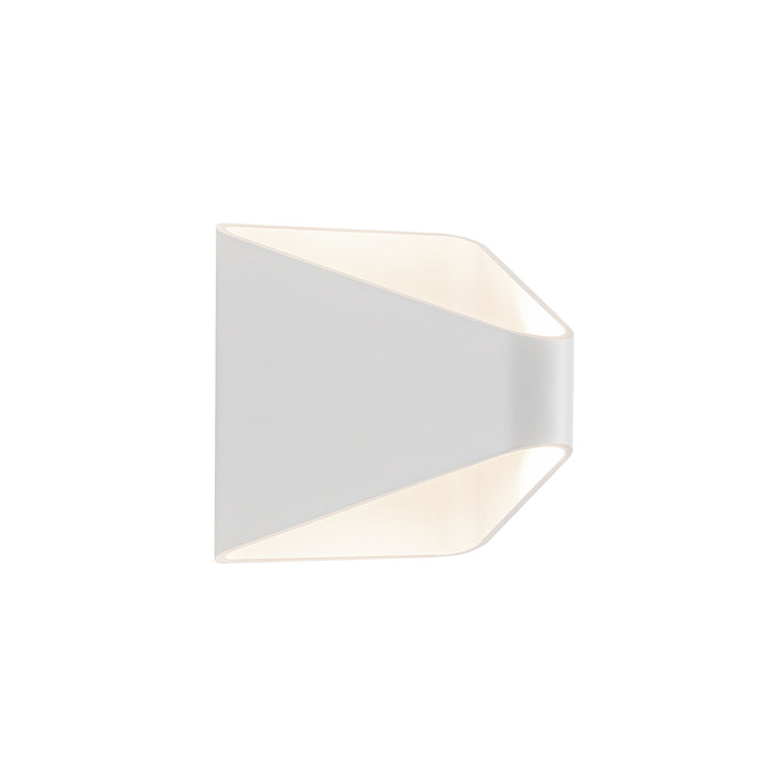 Ellis LED Exterior Wall Sconce in White Finish | Kuzco Lighting