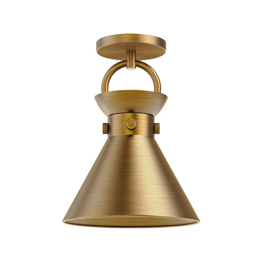 Emerson 9-in Aged Gold 1 Light Semi Flush Mount by Alora Lighting | SF412009AG | Alora Lighting