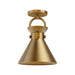 Emerson 9-in Aged Gold 1 Light Semi Flush Mount by Alora Lighting | SF412009AG | Alora Lighting
