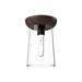 Emil 7-in Matte Black/Walnut 1 Light Flush Mount by Alora Lighting | FM542007MBWT | Alora Lighting
