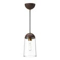 Load image into Gallery viewer, Emil 6-in Aged Gold/Walnut 1 Light Pendant by Alora Lighting | PD542207AGWT | Alora Lighting
