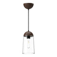 Load image into Gallery viewer, Emil 6-in Matte Black/Walnut 1 Light Pendant by Alora Lighting | PD542207MBWT | Alora Lighting
