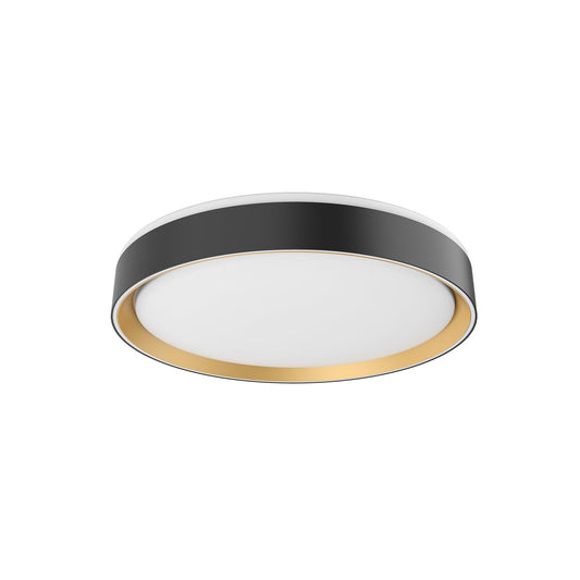 Essex LED Flush Mount in Black/Gold Finish | Kuzco Lighting
