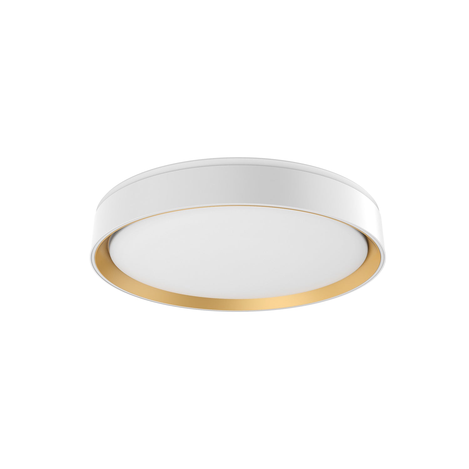 Essex LED Flush Mount in White/Gold Finish | Kuzco Lighting