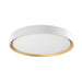 Essex LED Flush Mount in White/Gold Finish | Kuzco Lighting