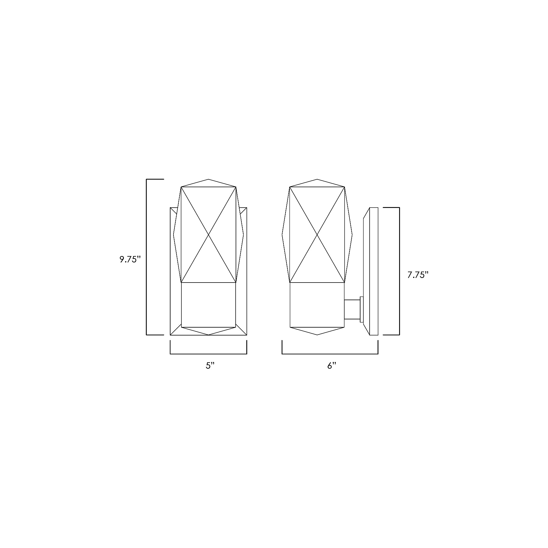 Empire LED Wall Sconce Diagram