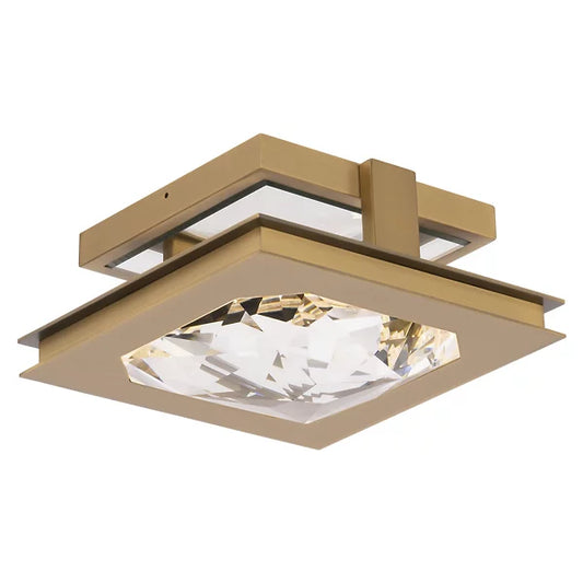 Enchante LED Semi-Flushmount aged brass