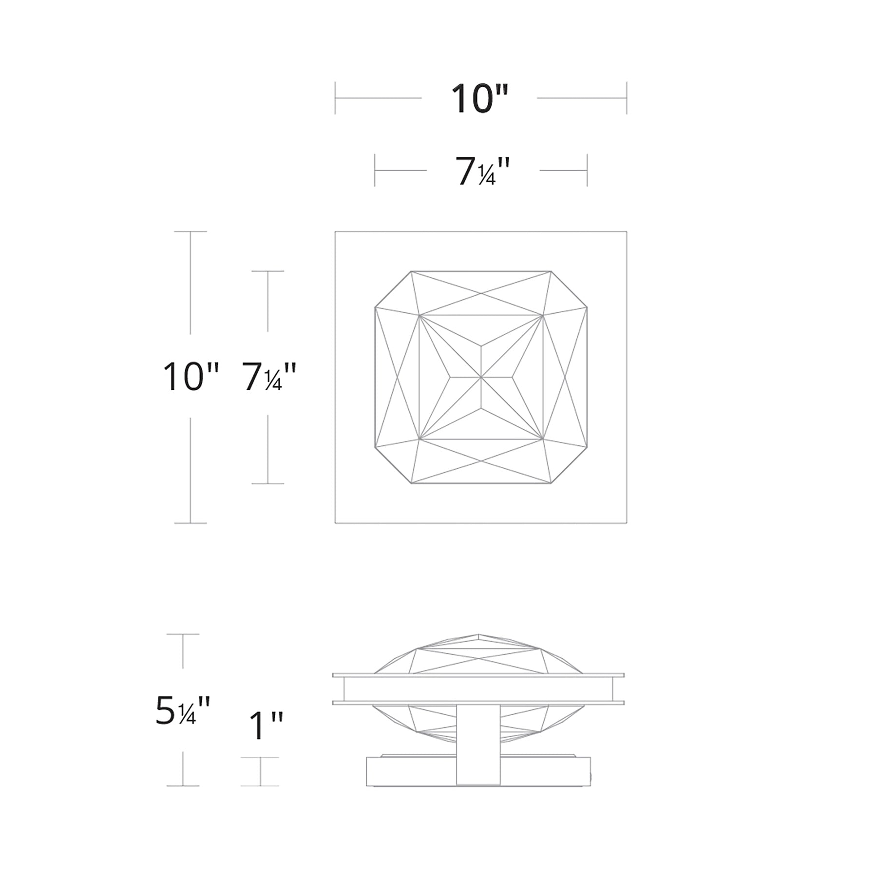 Enchante LED Semi-Flushmount diagram