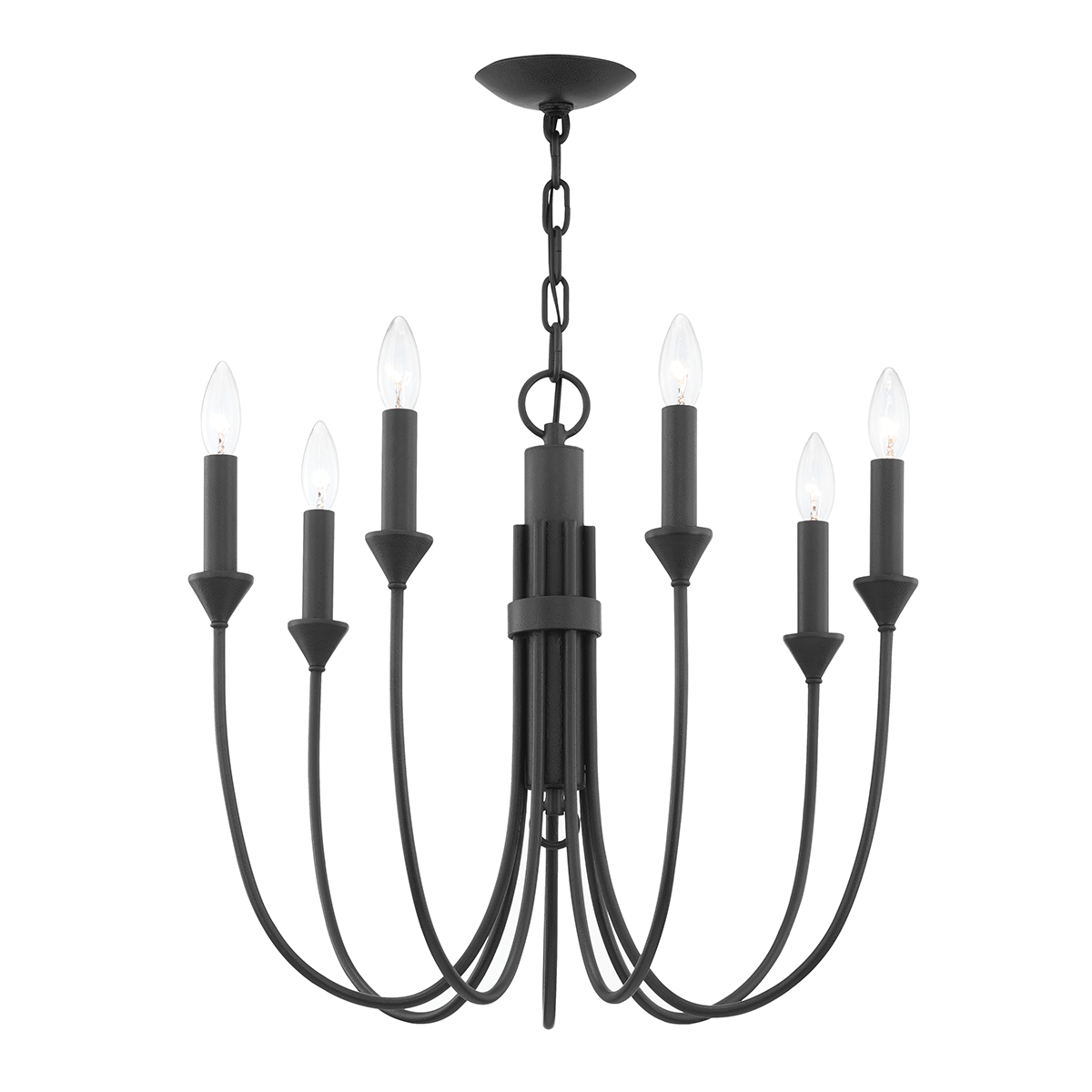 Cate Chandelier by Troy Lighting - Forged Iron Finish