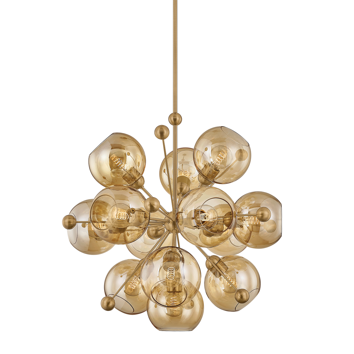 Ellory Chandelier by Troy Lighting in Patina Brass Finish