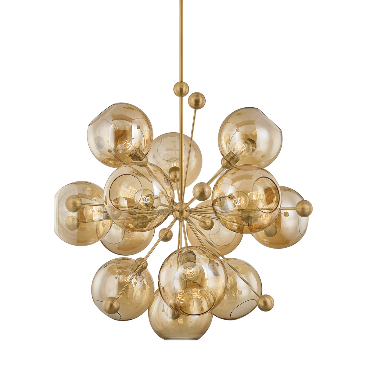 Ellory Chandelier by Troy Lighting in Patina Brass Finish