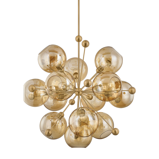 Ellory Chandelier by Troy Lighting in Patina Brass Finish