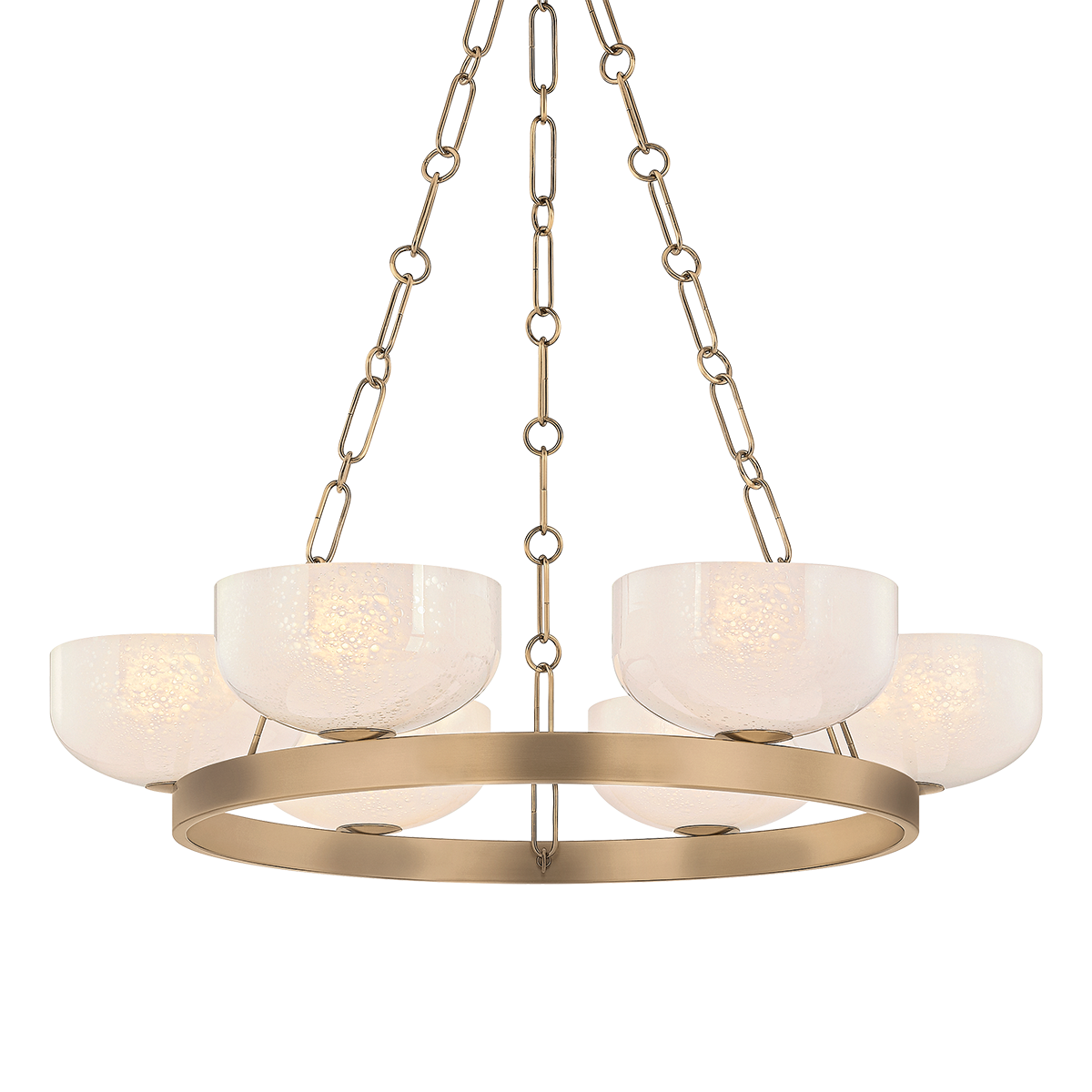 Caelum Chandelier by Troy Lighting in Patina Brass Finish